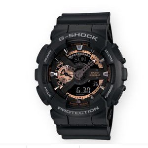 Casio Men's G-Shock  GA110RG-1A  WR20Bar Black / Rose Gold